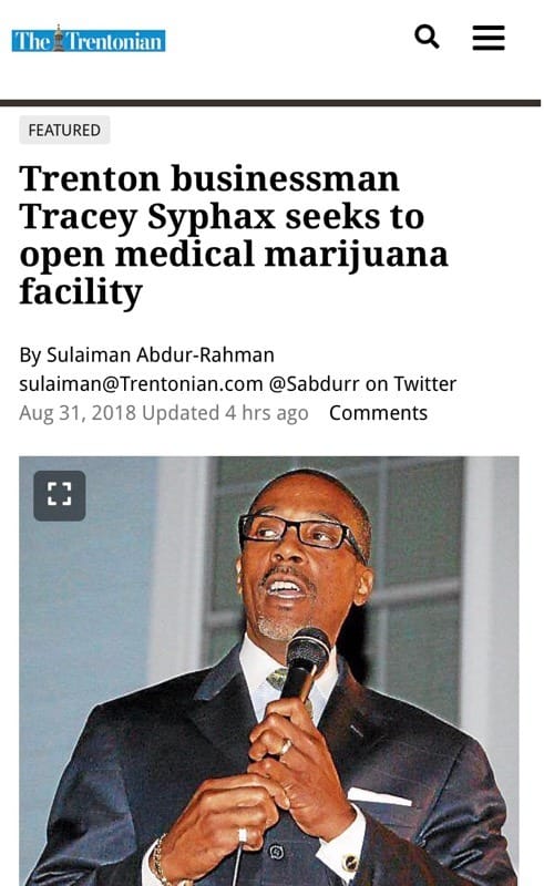 Trenton businessman Tracey Syphax seeks to open medical marijuana facility